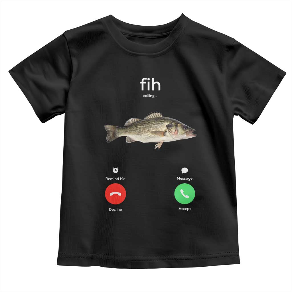 Fih Calling Funny Fish Toddler T Shirt Fishing Lover Hilarious Phone Call Parody - Wonder Print Shop