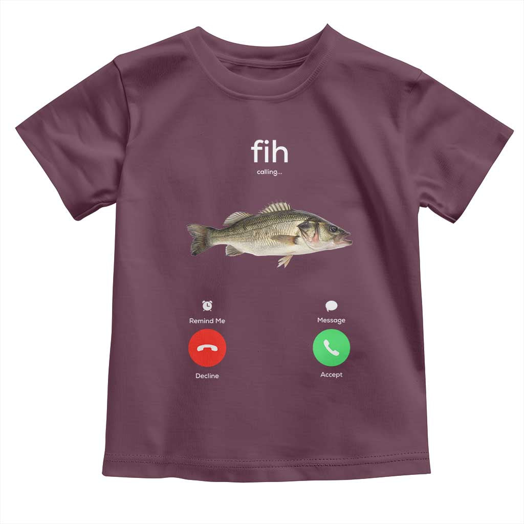 Fih Calling Funny Fish Toddler T Shirt Fishing Lover Hilarious Phone Call Parody - Wonder Print Shop