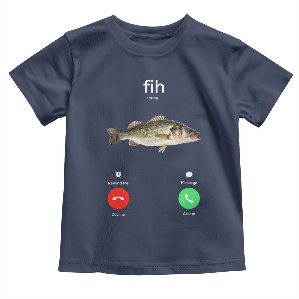 Fih Calling Funny Fish Toddler T Shirt Fishing Lover Hilarious Phone Call Parody - Wonder Print Shop