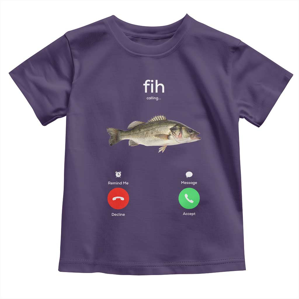 Fih Calling Funny Fish Toddler T Shirt Fishing Lover Hilarious Phone Call Parody - Wonder Print Shop