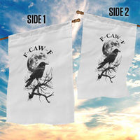 Funny Crow F Caw F Garden Flag Gothic Raven and Moon TS02