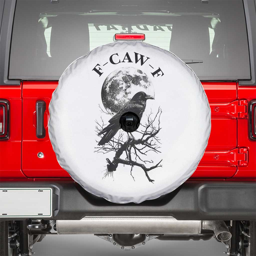 Funny Crow F Caw F Spare Tire Cover Gothic Raven and Moon TS02