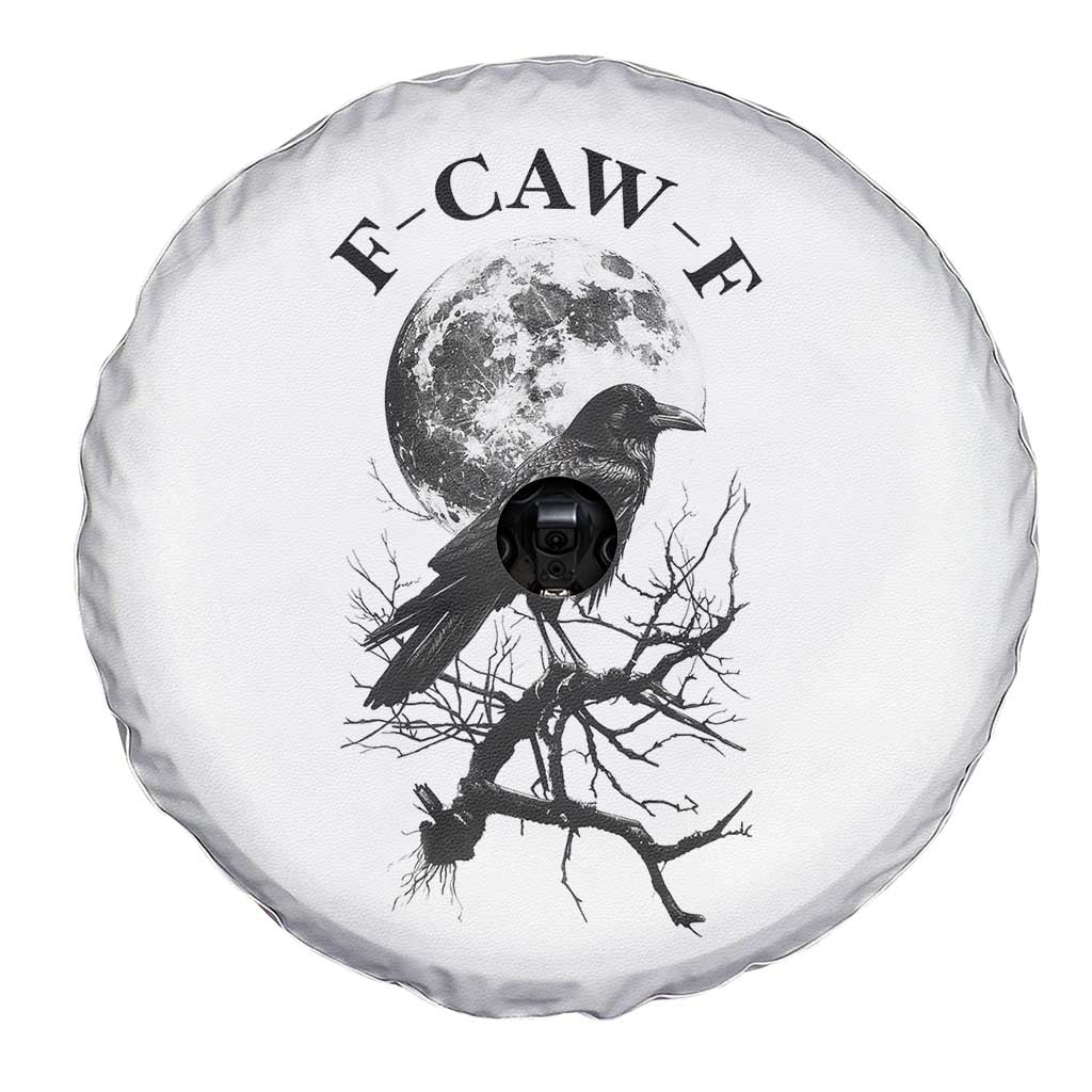 Funny Crow F Caw F Spare Tire Cover Gothic Raven and Moon TS02