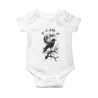 Funny Crow F Caw F Baby Onesie Gothic Raven and Moon TS02