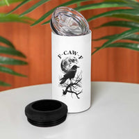 Funny Crow F Caw F 4 in 1 Can Cooler Tumbler Gothic Raven and Moon TS02