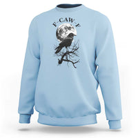 Funny Crow F Caw F Sweatshirt Gothic Raven and Moon TS02