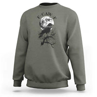 Funny Crow F Caw F Sweatshirt Gothic Raven and Moon TS02
