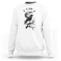 Funny Crow F Caw F Sweatshirt Gothic Raven and Moon TS02