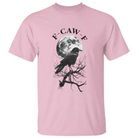 Funny Crow F Caw F T Shirt Gothic Raven and Moon TS02