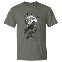 Funny Crow F Caw F T Shirt Gothic Raven and Moon TS02