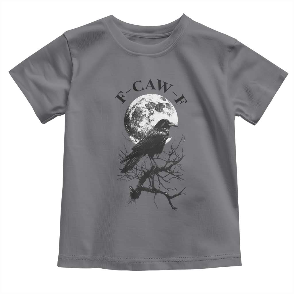 Funny Crow F Caw F Toddler T Shirt Gothic Raven and Moon TS02