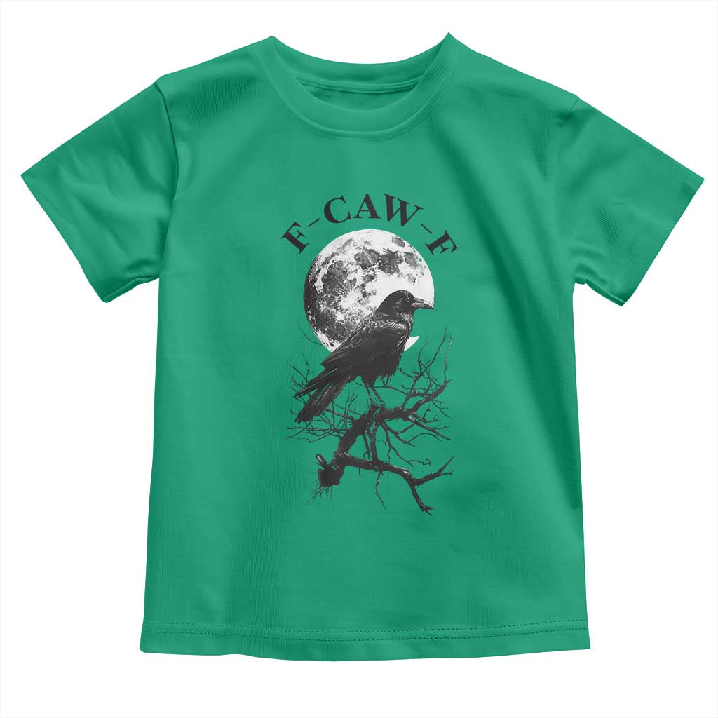 Funny Crow F Caw F Toddler T Shirt Gothic Raven and Moon TS02