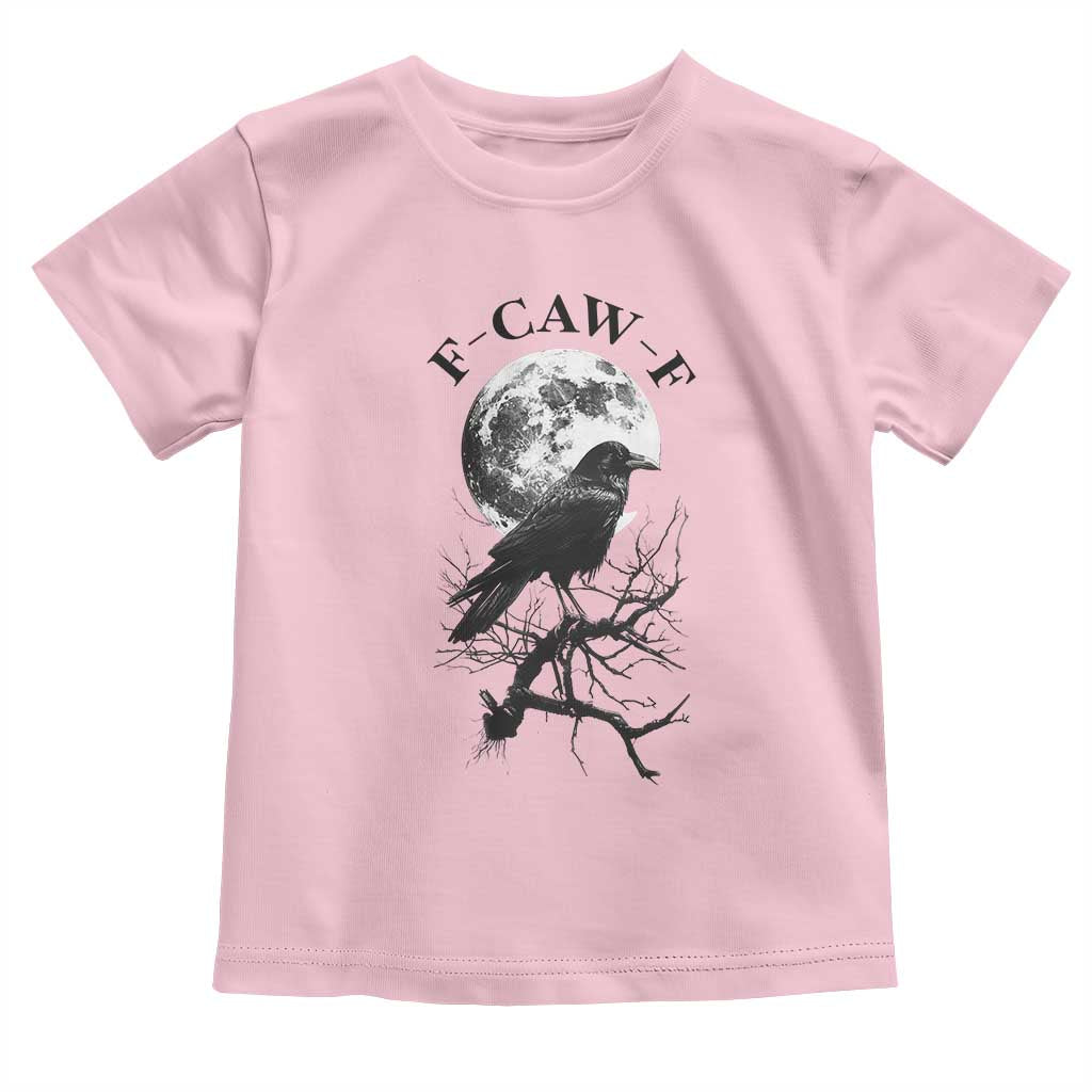 Funny Crow F Caw F Toddler T Shirt Gothic Raven and Moon TS02