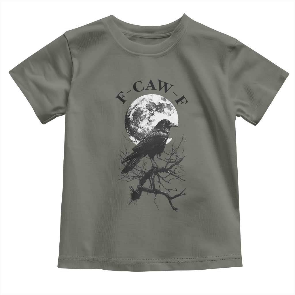 Funny Crow F Caw F Toddler T Shirt Gothic Raven and Moon TS02