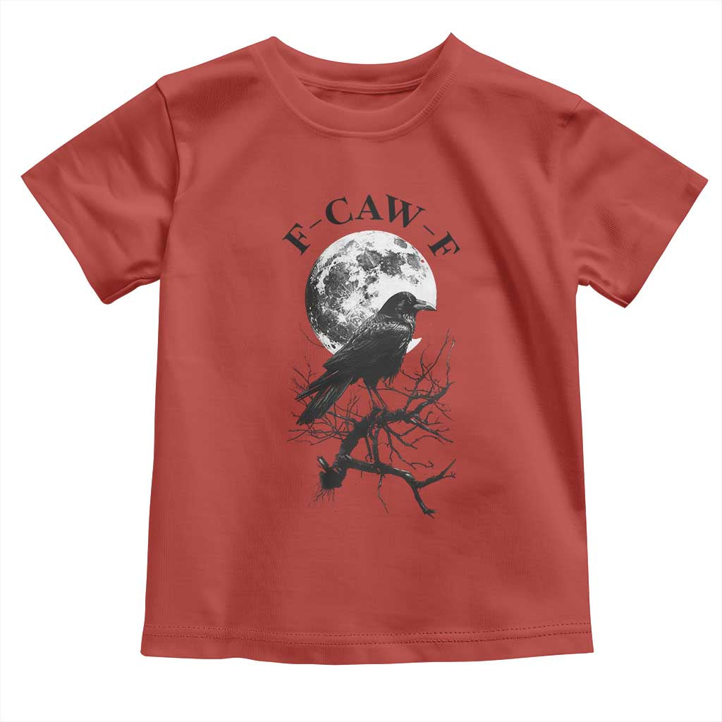 Funny Crow F Caw F Toddler T Shirt Gothic Raven and Moon TS02