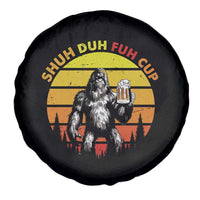 Funny Camping Bigfoot Drinking Spare Tire Cover Shuh Duh Fuh Cup Campers Retro