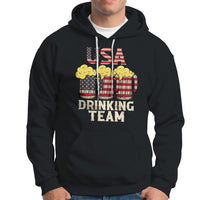 Beer Lover Hoodie USA Drinking Team US Flag Retro Funny Drinking Beer Lover - Wonder Print Shop