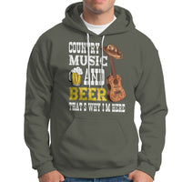 Beer Lover Hoodie Country Music And Beer That's Why I'm Here Western Drinking - Wonder Print Shop
