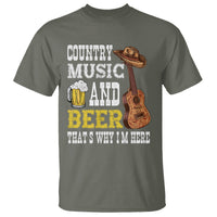 Beer Lover T Shirt Country Music And Beer That's Why I'm Here Western Drinking - Wonder Print Shop