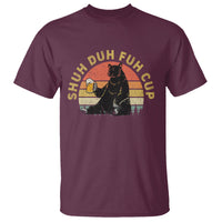 Beer Lover T Shirt Shuh Duh Fuh Cup Retro Funny Bear Drinking Beer Camping - Wonder Print Shop