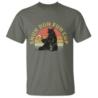 Beer Lover T Shirt Shuh Duh Fuh Cup Retro Funny Bear Drinking Beer Camping - Wonder Print Shop