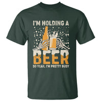 Beer Lover T Shirt I'm Holding A Beer So Yeah I'm Pretty Busy Funny Beer Lover - Wonder Print Shop