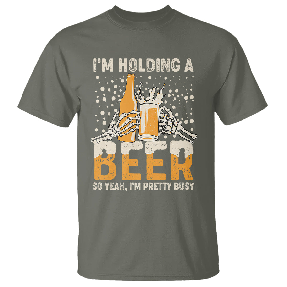 Beer Lover T Shirt I'm Holding A Beer So Yeah I'm Pretty Busy Funny Beer Lover - Wonder Print Shop