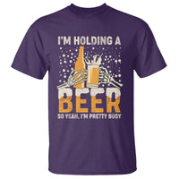 Beer Lover T Shirt I'm Holding A Beer So Yeah I'm Pretty Busy Funny Beer Lover - Wonder Print Shop