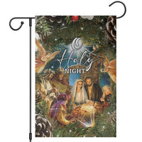 O Holy Night Nativity Scene Garden Flag Christian Christmas Angels and Baby Jesus - Wonder Print Shop
