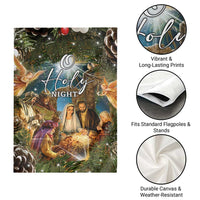 O Holy Night Nativity Scene Garden Flag Christian Christmas Angels and Baby Jesus - Wonder Print Shop