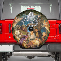 O Holy Night Nativity Scene Spare Tire Cover Christian Christmas Angels and Baby Jesus - Wonder Print Shop