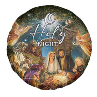 O Holy Night Nativity Scene Spare Tire Cover Christian Christmas Angels and Baby Jesus - Wonder Print Shop