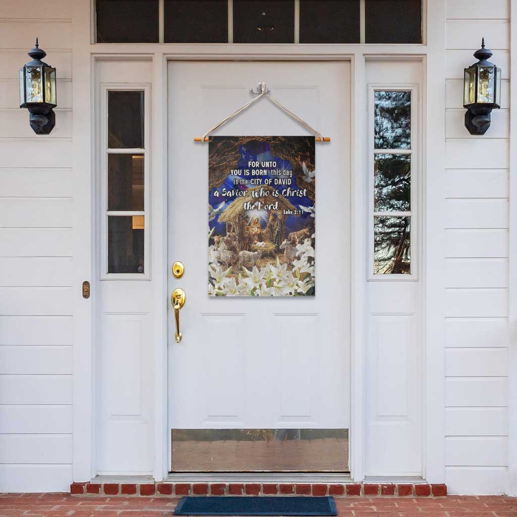 Luke 2:11 Bible Verse Nativity Garden Flag Religious Christmas Holy Family Scripture - Wonder Print Shop