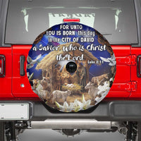 Luke 2:11 Bible Verse Nativity Spare Tire Cover Religious Christmas Holy Family Scripture - Wonder Print Shop
