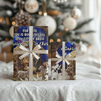 Luke 2:11 Bible Verse Nativity Wrapping Paper Religious Christmas Holy Family Scripture - Wonder Print Shop