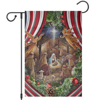 Patriotic Nativity Scene Garden Flag American Flag Christian Christmas Baby Jesus and Angels Under the Star - Wonder Print Shop