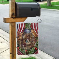 Patriotic Nativity Scene Garden Flag American Flag Christian Christmas Baby Jesus and Angels Under the Star - Wonder Print Shop