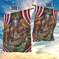 Patriotic Nativity Scene Garden Flag American Flag Christian Christmas Baby Jesus and Angels Under the Star - Wonder Print Shop