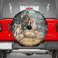 Jesus is the Reason for the Season Spare Tire Cover Personalized Christian Christmas Nativity Scene Custom Family Name - Wonder Print Shop