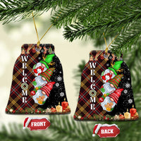 Christmas Gnome Welcome Christmas Ceramic Ornament Cute Holiday Gnomes with Plaid and Candy Cane Winter - Wonder Print Shop