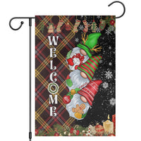 Christmas Gnome Welcome Garden Flag Cute Holiday Gnomes with Plaid and Candy Cane Winter - Wonder Print Shop