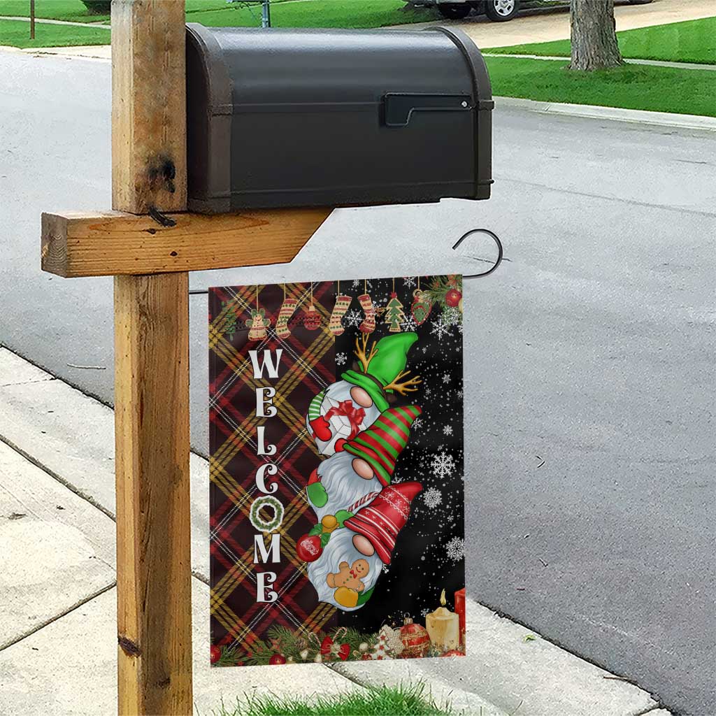 Christmas Gnome Welcome Garden Flag Cute Holiday Gnomes with Plaid and Candy Cane Winter - Wonder Print Shop
