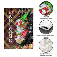 Christmas Gnome Welcome Garden Flag Cute Holiday Gnomes with Plaid and Candy Cane Winter - Wonder Print Shop