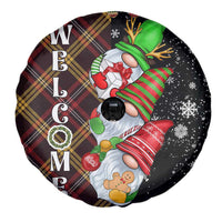 Christmas Gnome Welcome Spare Tire Cover Cute Holiday Gnomes with Plaid and Candy Cane Winter - Wonder Print Shop