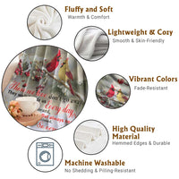 Cardinal Memorial Winter Christmas Throw Blanket Those We Love Dont Go Away Red and Yellow Cardinals - Wonder Print Shop