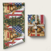 Patriotic Nativity Christmas Scene Wrapping Paper Jesus Is the Reason for the Season American Flag and Angels - Wonder Print Shop