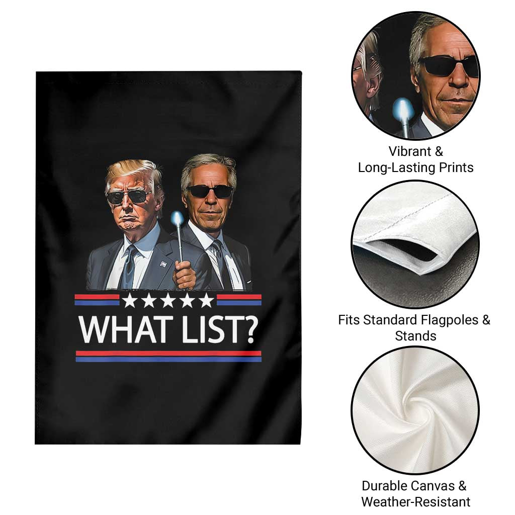 Funny Political Conspiracy Parody Garden Flag What List Men in Black Meme - Wonder Print Shop