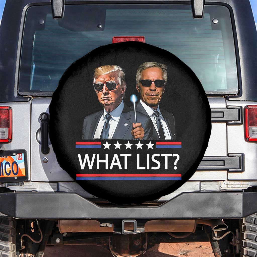 Funny Political Conspiracy Parody Spare Tire Cover What List Men in Black Meme - Wonder Print Shop