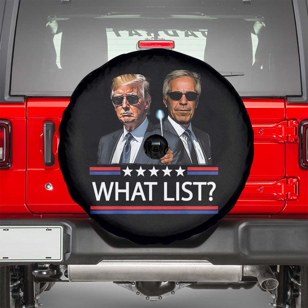 Funny Political Conspiracy Parody Spare Tire Cover What List Men in Black Meme - Wonder Print Shop
