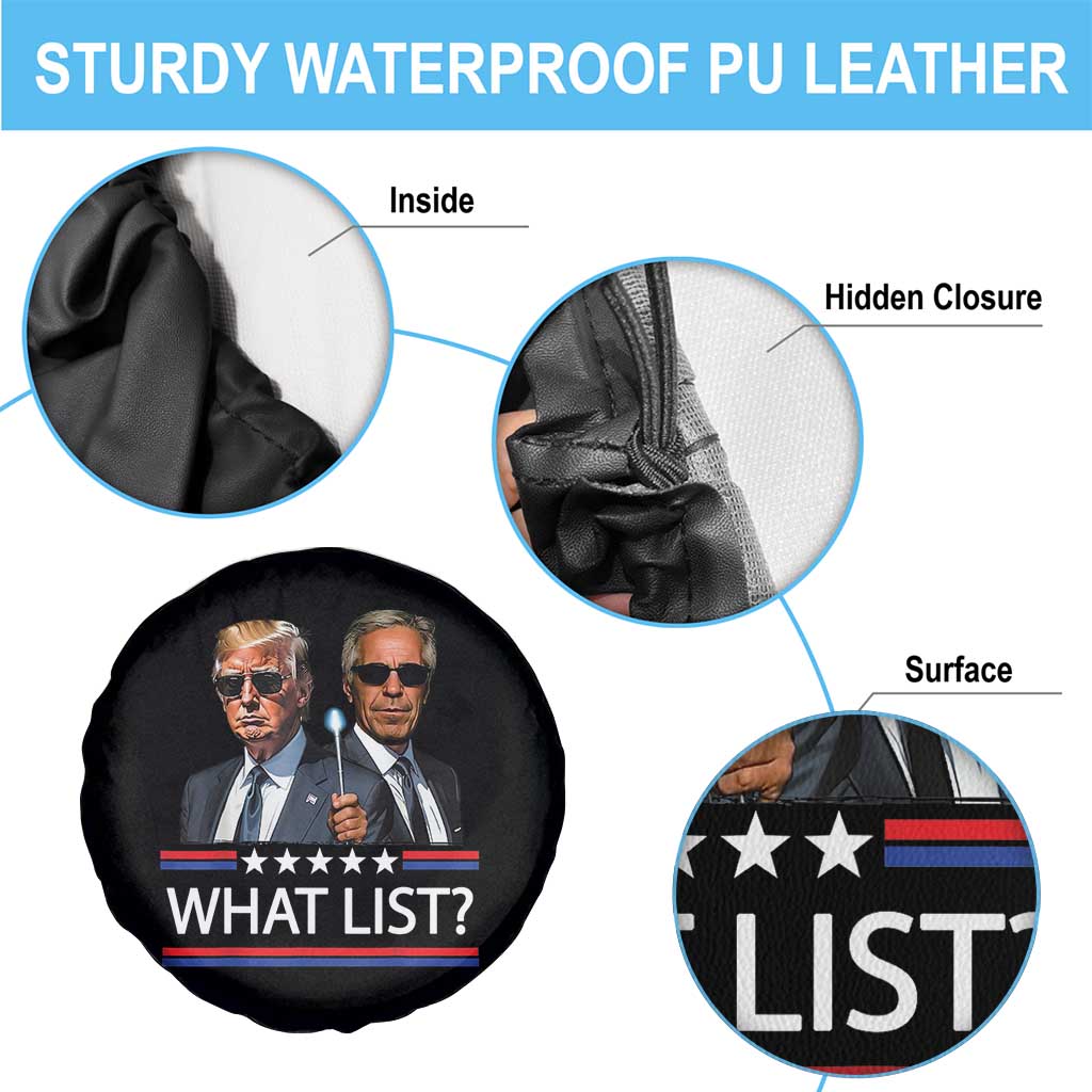 Funny Political Conspiracy Parody Spare Tire Cover What List Men in Black Meme - Wonder Print Shop